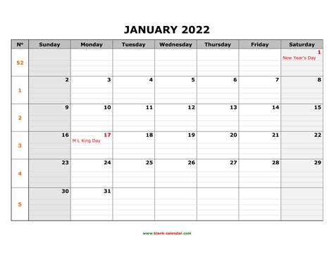 Printfree Calendar 2022